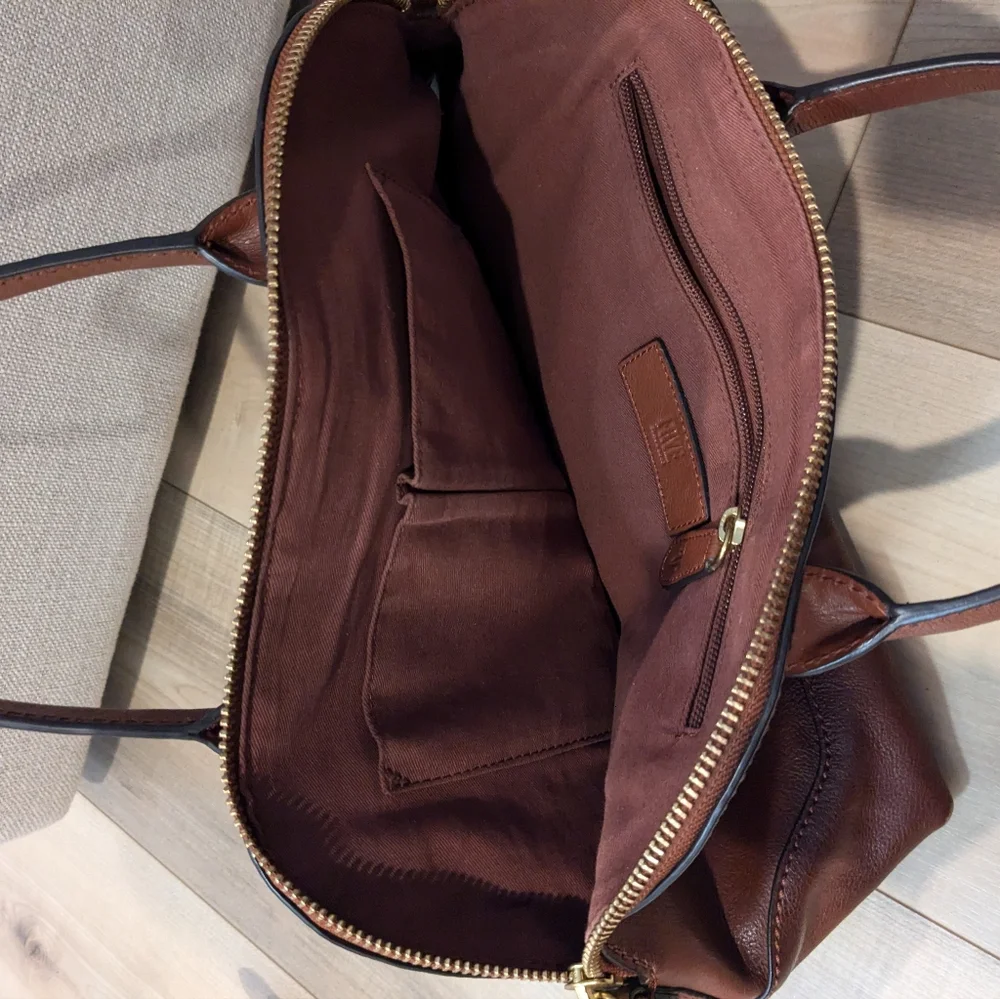 Frye Ring Dome Leather Satchel Bag - Picture 5 of 14